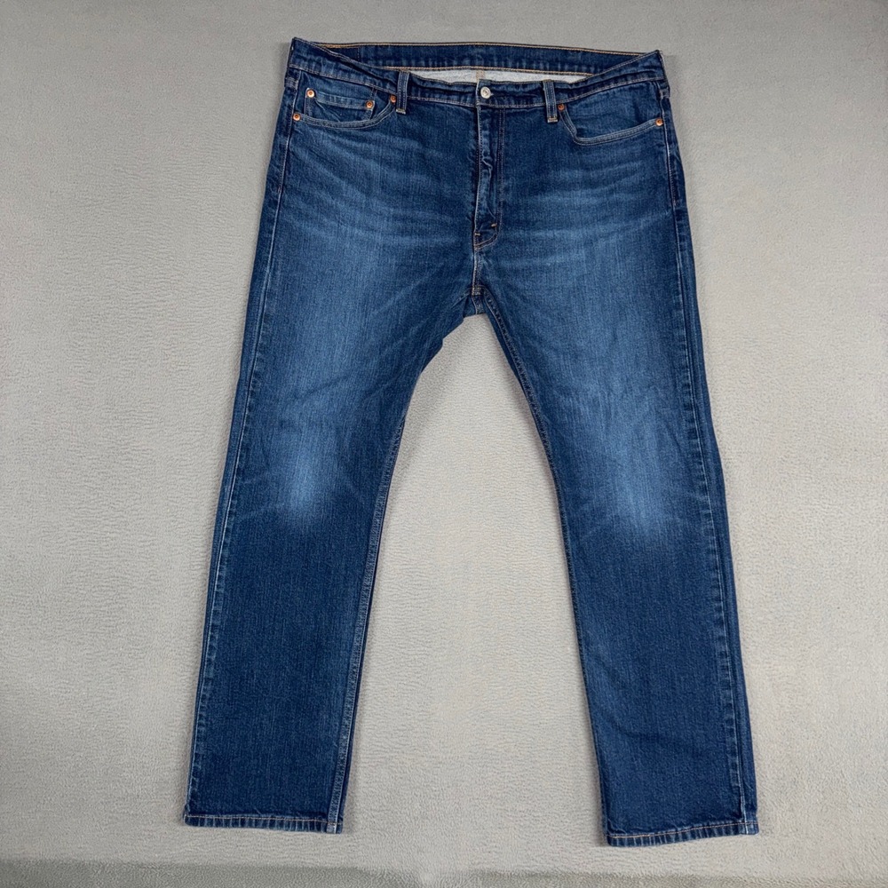 Levis Jeans Mens 40x32 Blue 513 Slim Straight Classic Denim Stretch Cowboy